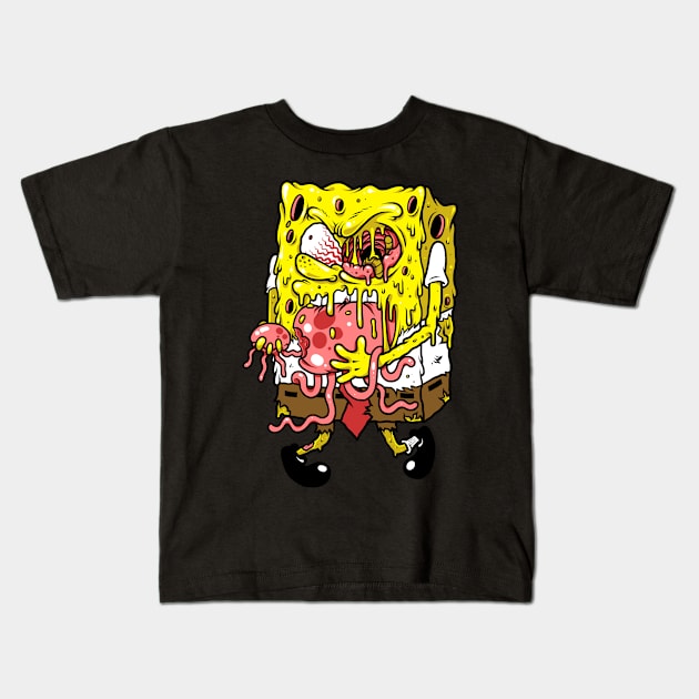 Zombie Spongebob Kids T-Shirt by CyberpunkTees